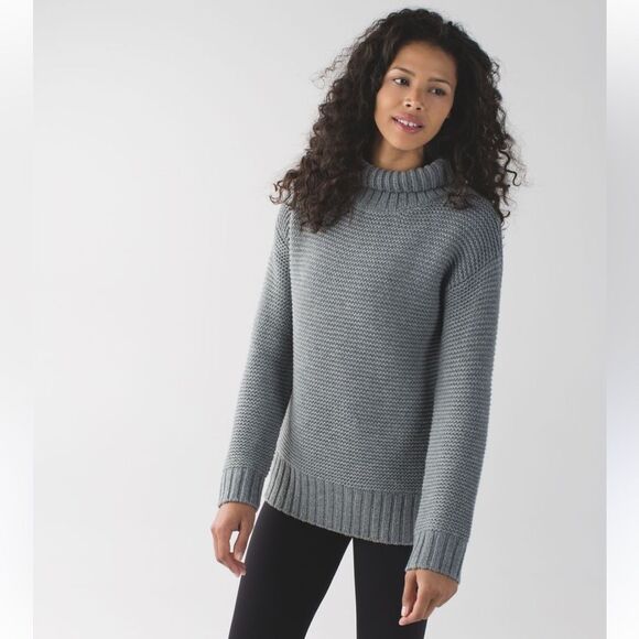 lululemon athletica Sweaters - Lululemon Karma Kurmasana Sweater Heathered Medium Grey Size 8